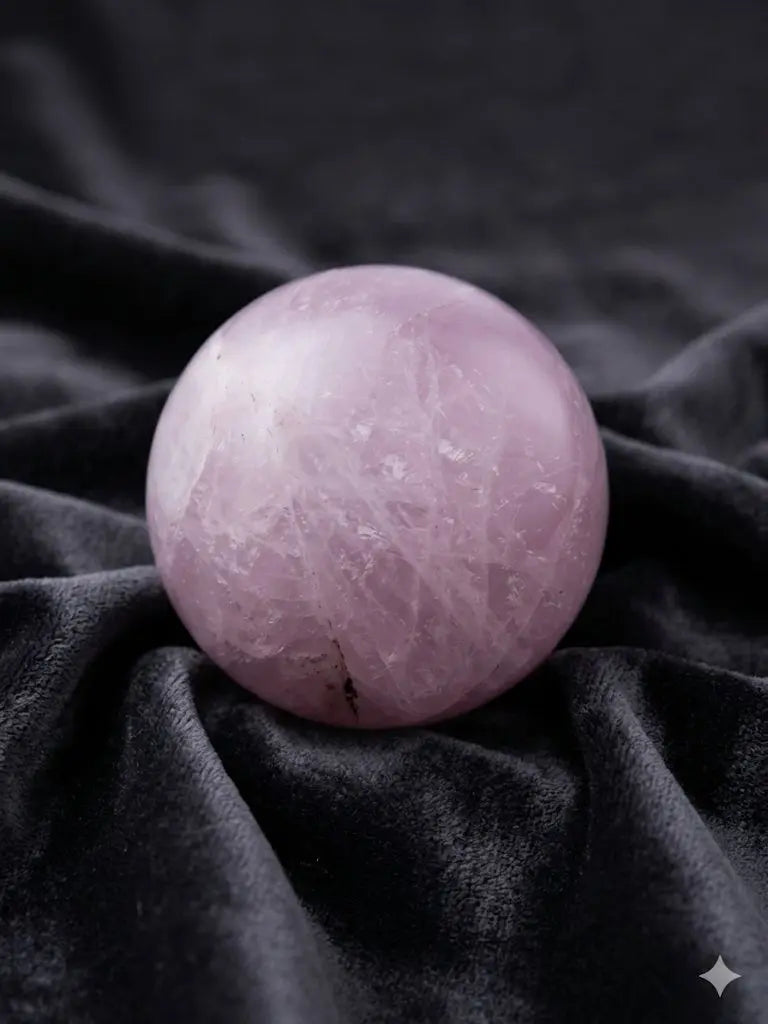 AAA+ Certified Quality Natural Rose Quartz, Round Shaped, pink Colored, 180.00gms. 50.38mm Gemstone, Gem213257